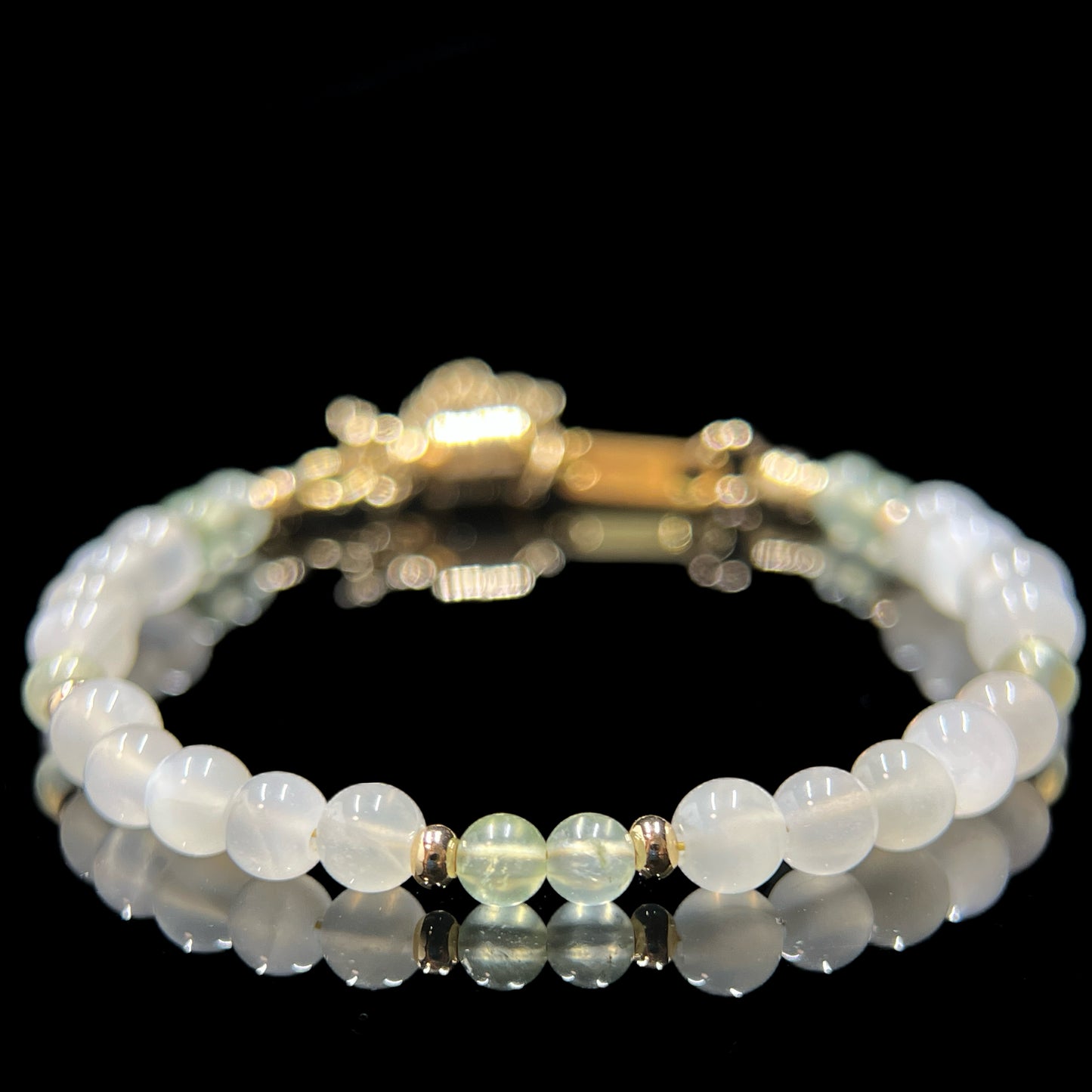 Moonlight & Peridot Bracelet – Tranquil Harmony