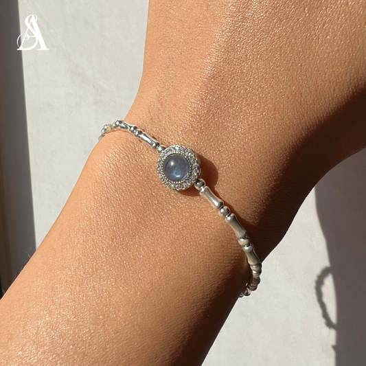 Aquamarine Silver Bracelet – Calm Radiance