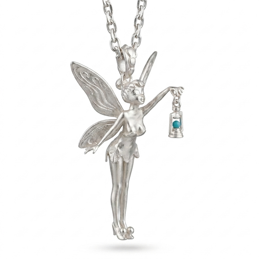 Pixie Dust | Dainty S925 Silver Fairy Charm Necklace for Ethereal Elegance