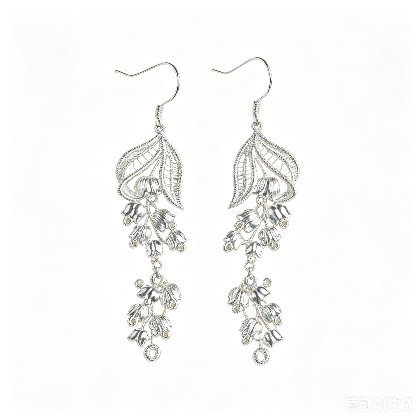 Vintage Lily | Handcrafted Fine Silver Filigree Lace Earrings