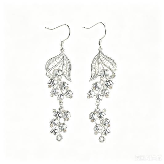 Vintage Lily | Handcrafted Fine Silver Filigree Lace Earrings