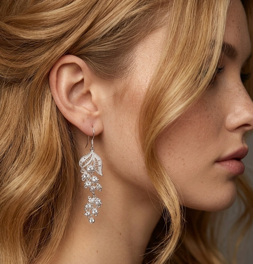 Vintage Lily | Handcrafted Fine Silver Filigree Lace Earrings