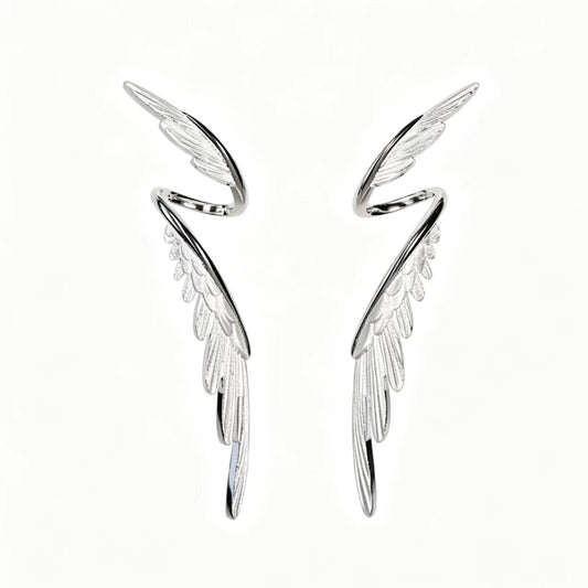 925 Sterling Silver Wing Stud Earrings