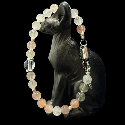 Rainbow Rutile & White Aze Bracelet – Pure Energy