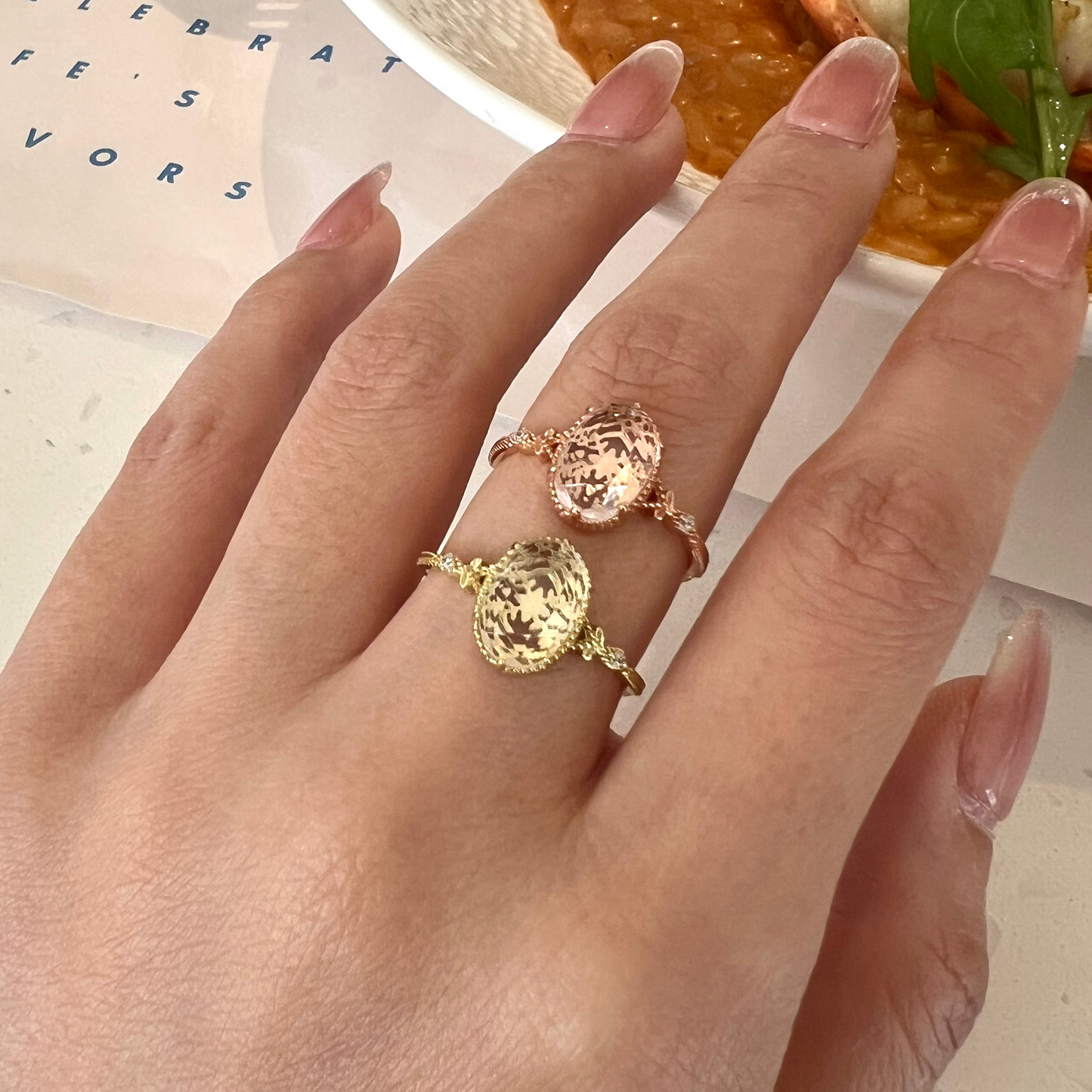 Champagne Quartz Ring – Whispering Light