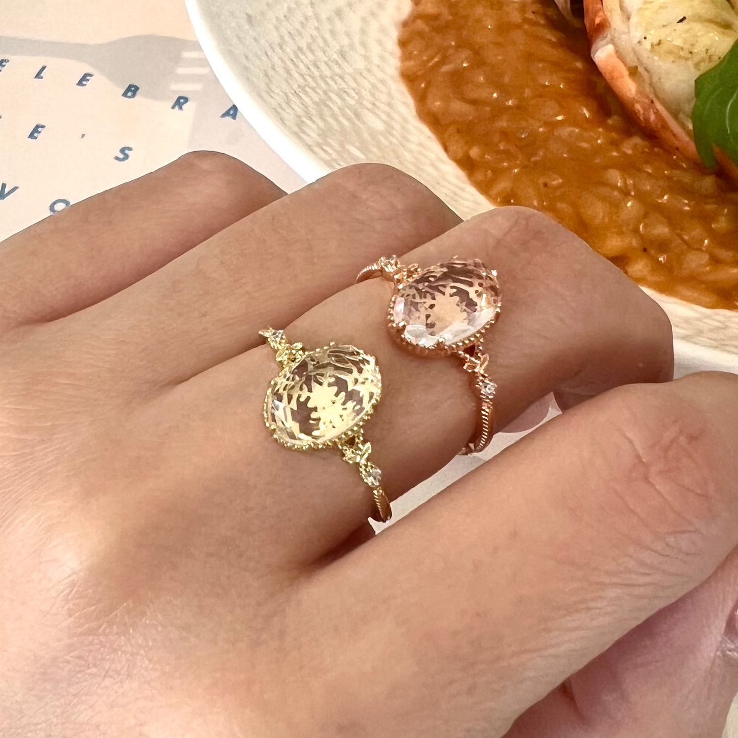 Champagne Quartz Ring – Whispering Light