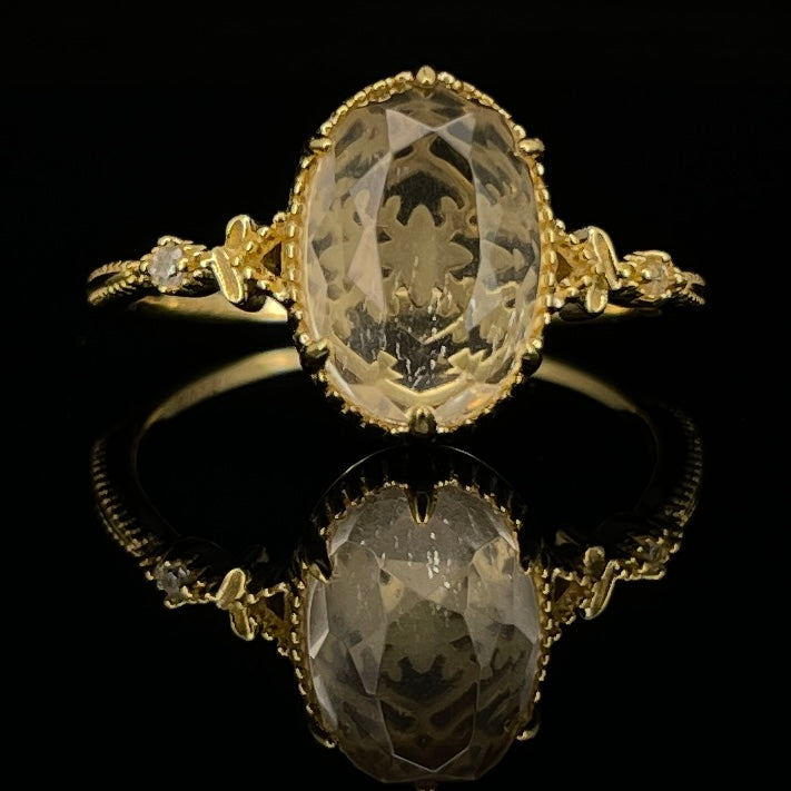 Champagne Quartz Ring – Whispering Light