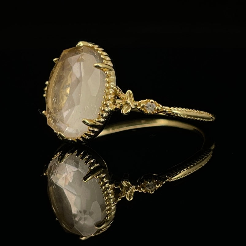 Champagne Quartz Ring – Whispering Light