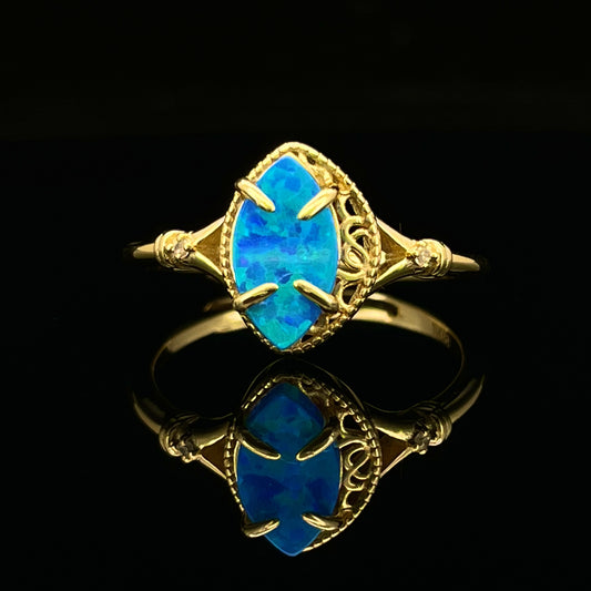 Blue Opal Ring–Ocean’s Promise