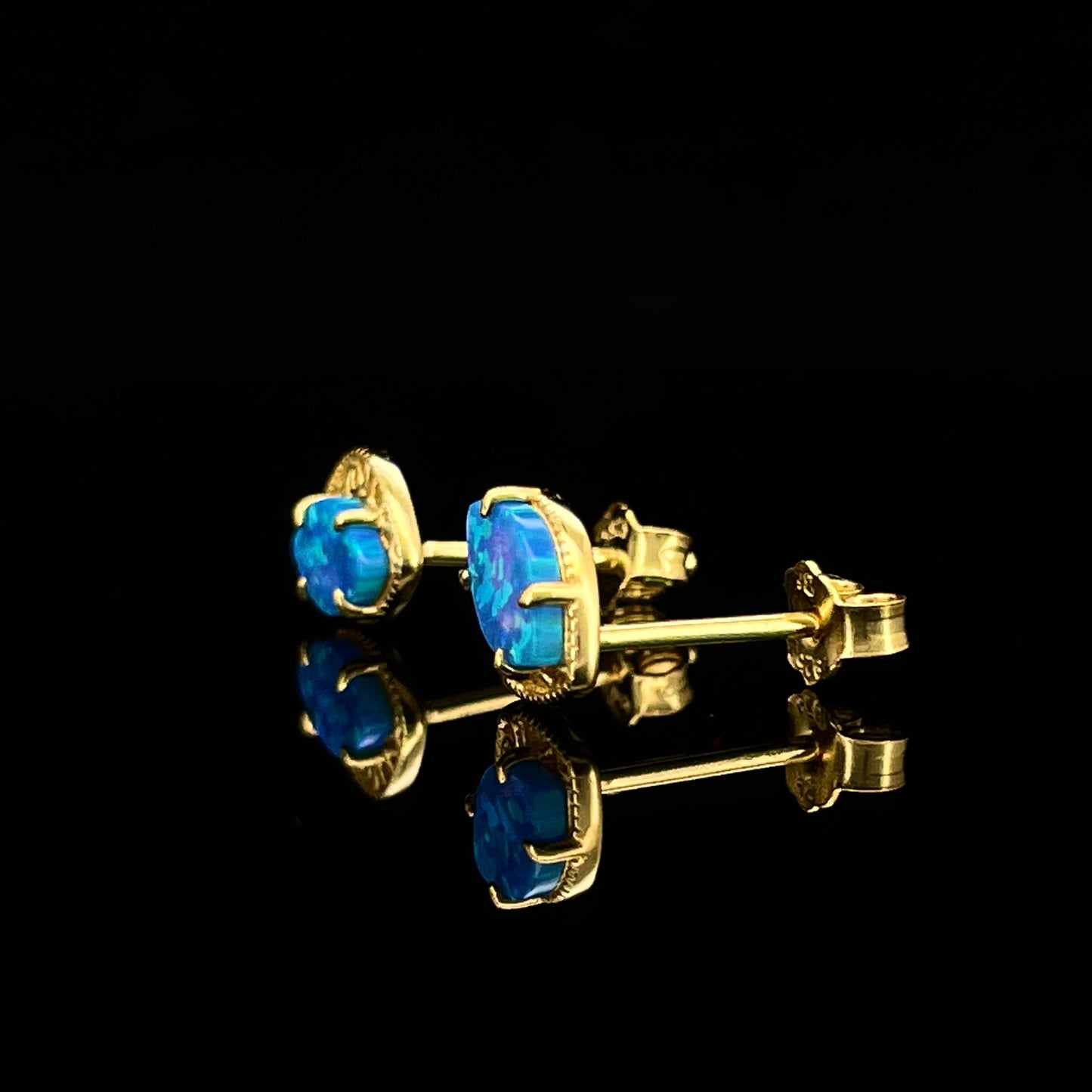 Blue Opal Earrings-Ocean Whisper