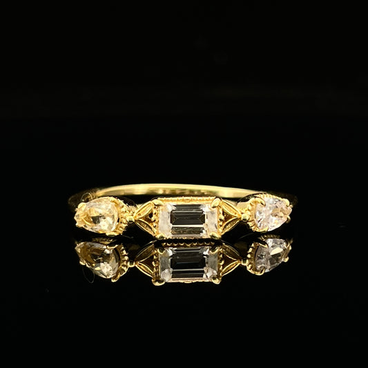 Vintage Frame Gemstone Ring – Eternal Balance