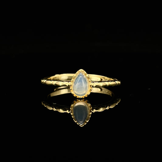Opal Teardrop Ring – Luminous Tear