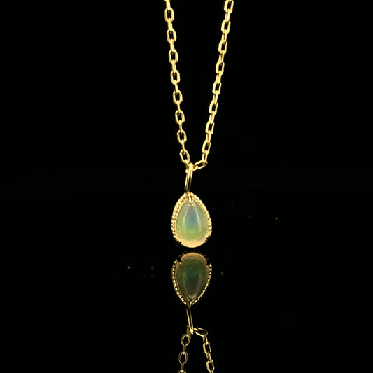 Opal Teardrop Necklace – Dreamy Gleam