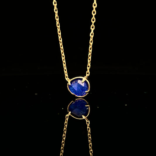 Lapis & Quartz Necklace – Ethereal Insight