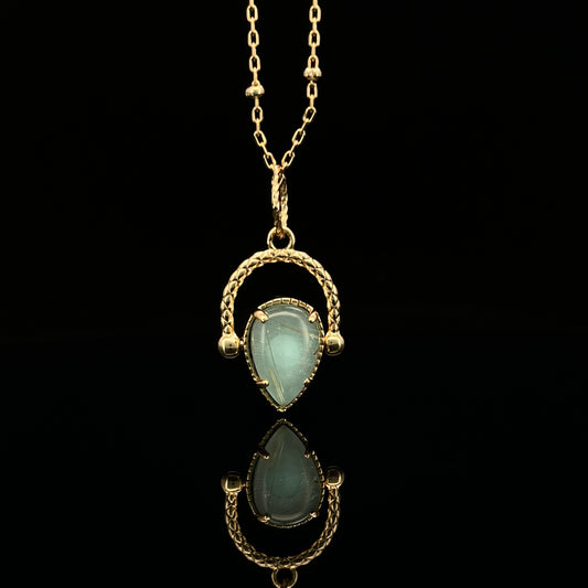 Turquoise & Rutilated Quartz Necklace – Vital Clarity