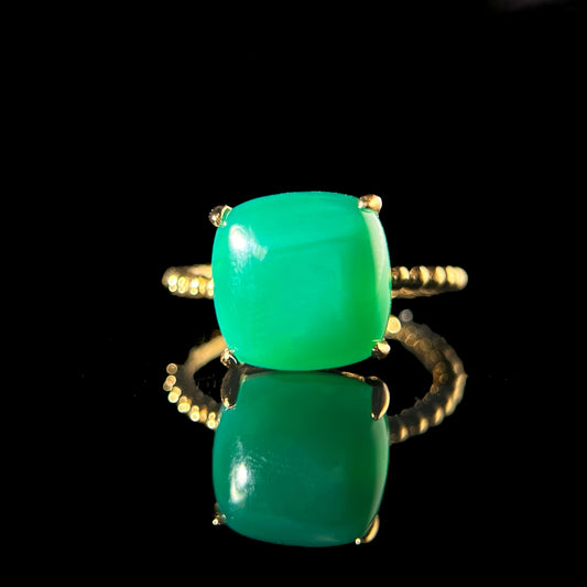 Green Agate Ring – Serenity Within