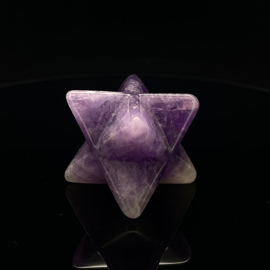 Natural Amethyst Merkaba Star