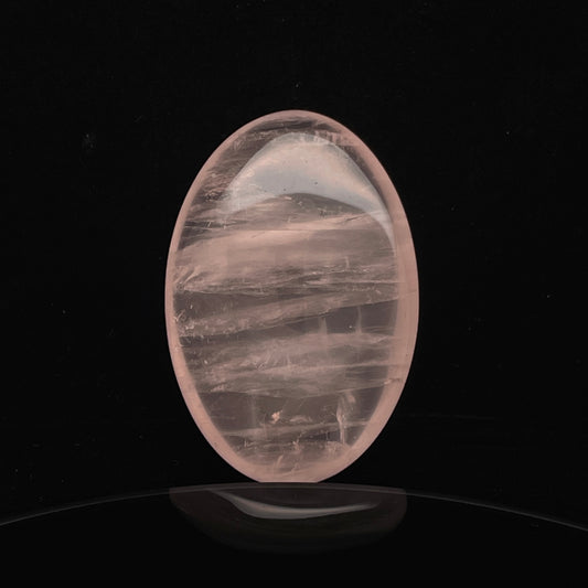 Polished Rose Quartz Oval Palm Stone – 5.5 × 3.5 cm