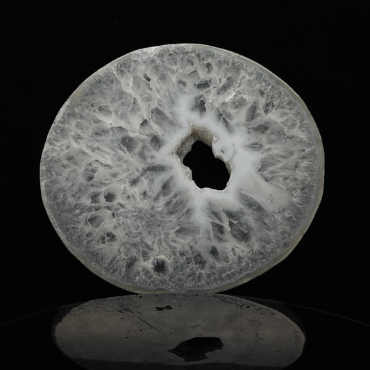 Natural Agate Slice Coaster | 90×80×5mm