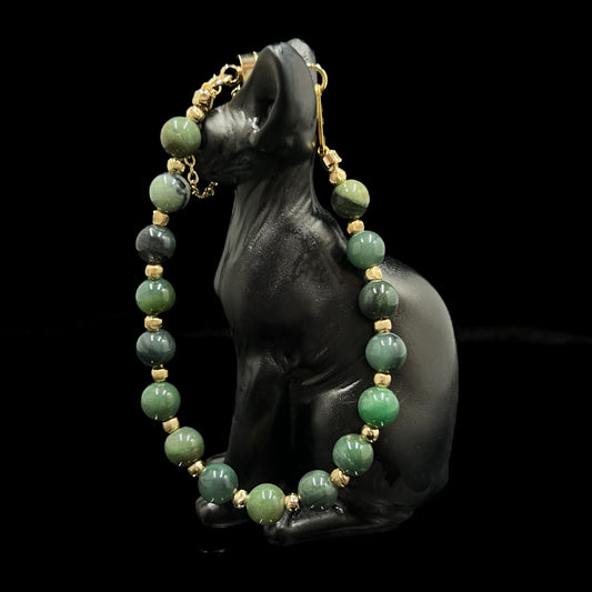 Green Mica Bracelet-Serene Flow