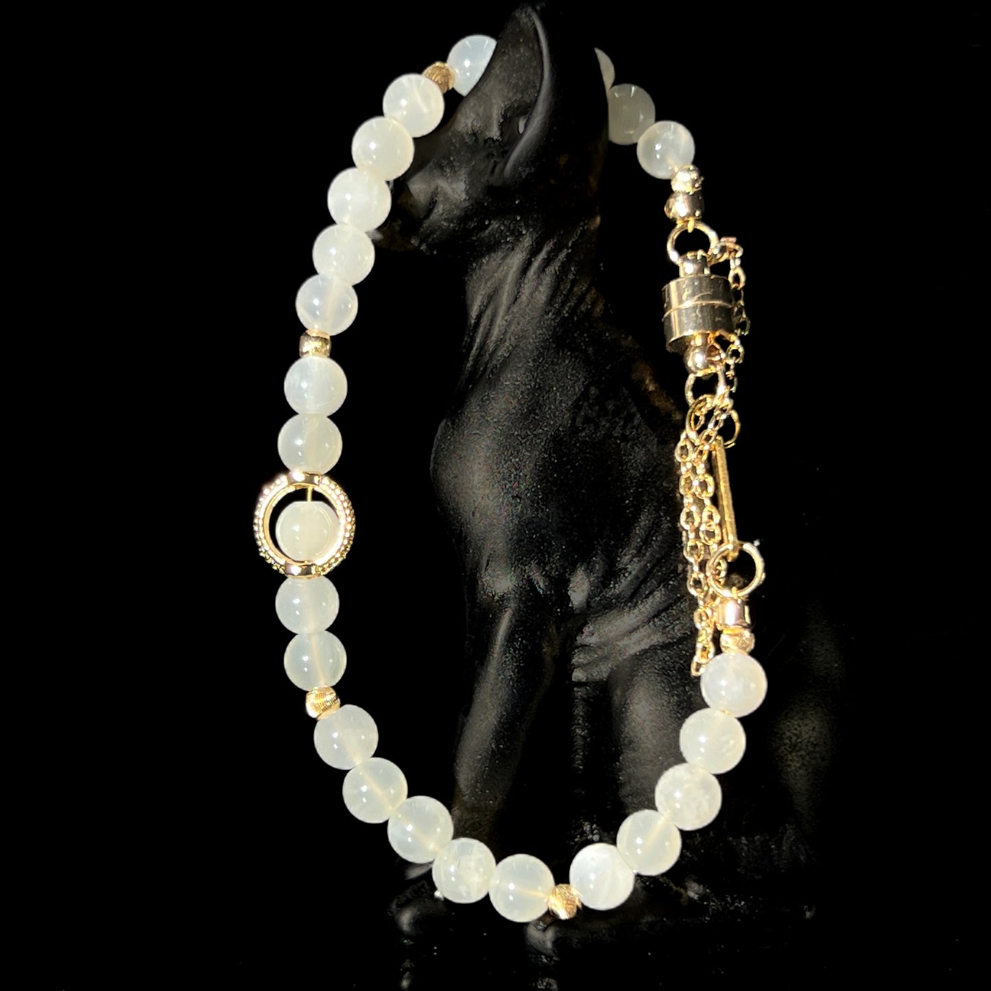 White Moonstone Bracelet – Gentle Focus