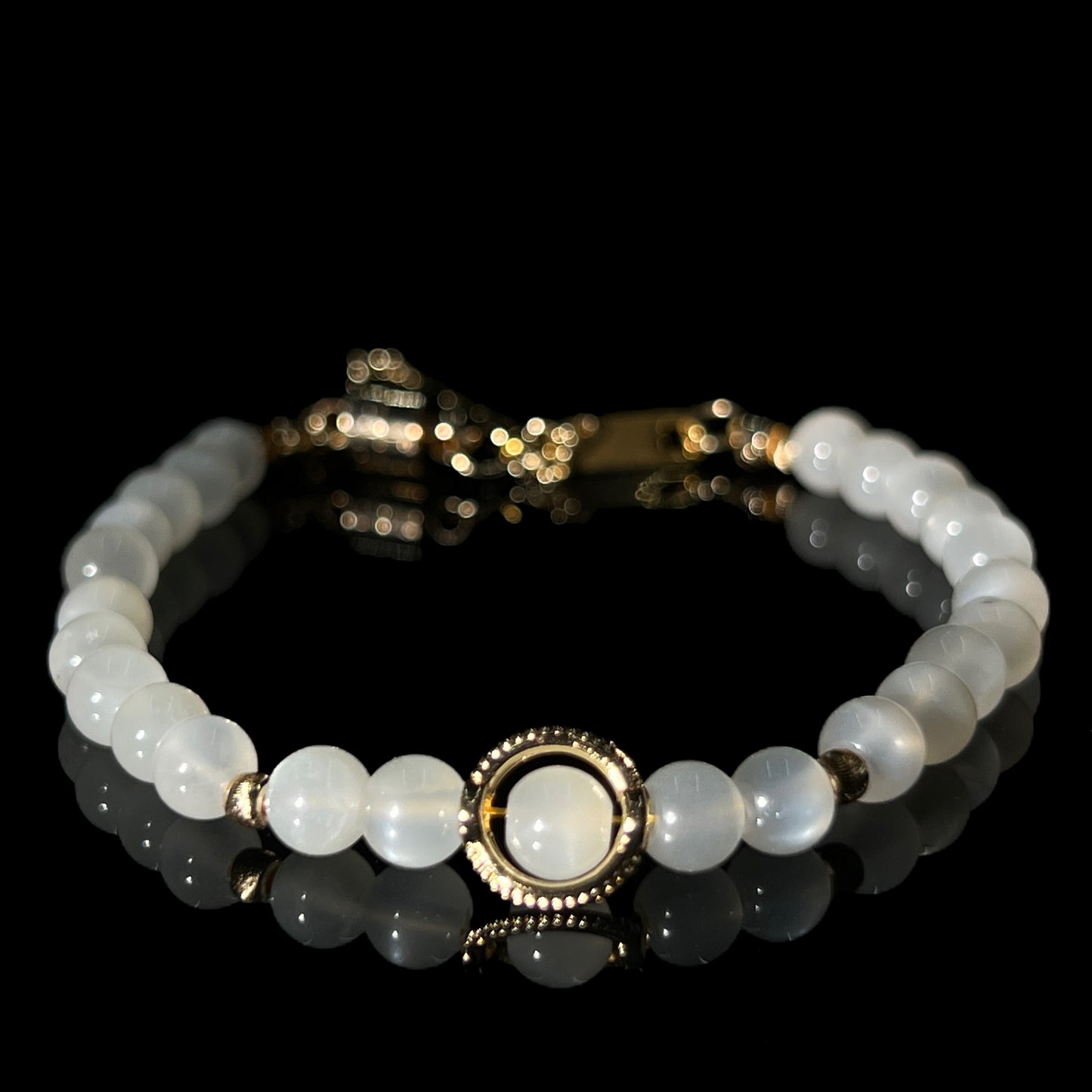 White Moonstone Bracelet – Gentle Focus