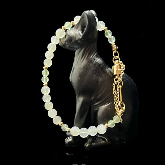 Moonlight & Peridot Bracelet – Tranquil Harmony