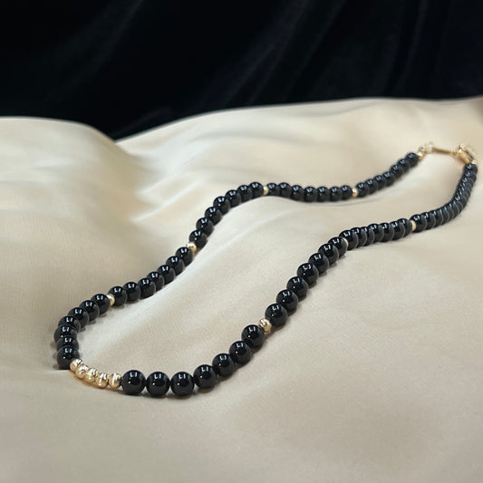 Obsidian Tourmaline Necklace – Protective Force