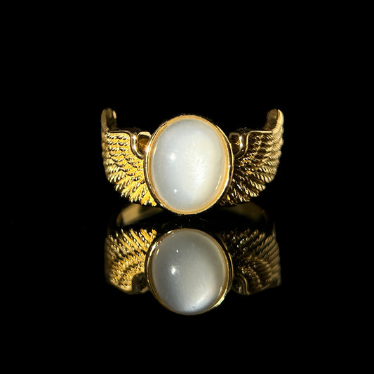 Helios Moonstone Ring – Radiant Awakening
