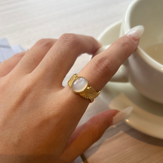 Helios Moonstone Ring – Radiant Awakening